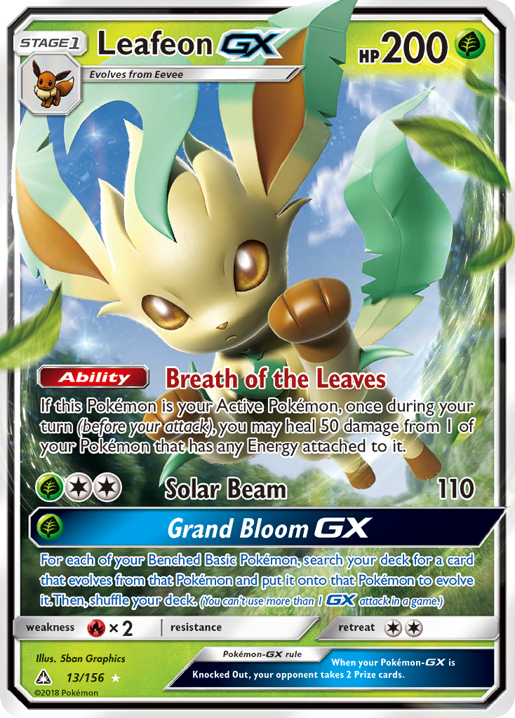 Leafeon GX (13/156) [Sun & Moon: Ultra Prism] | Exor Games New Glasgow