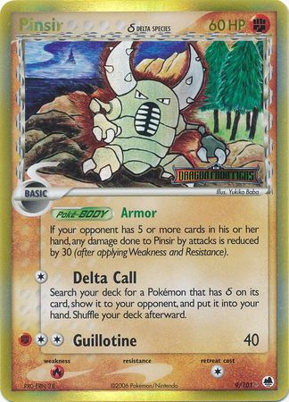 Pinsir (9/101) (Delta Species) (Stamped) [EX: Dragon Frontiers] | Exor Games New Glasgow