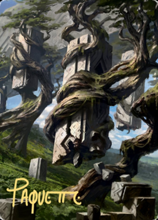 Forest 2 Art Card (Gold-Stamped Signature) [Zendikar Rising Art Series] | Exor Games New Glasgow