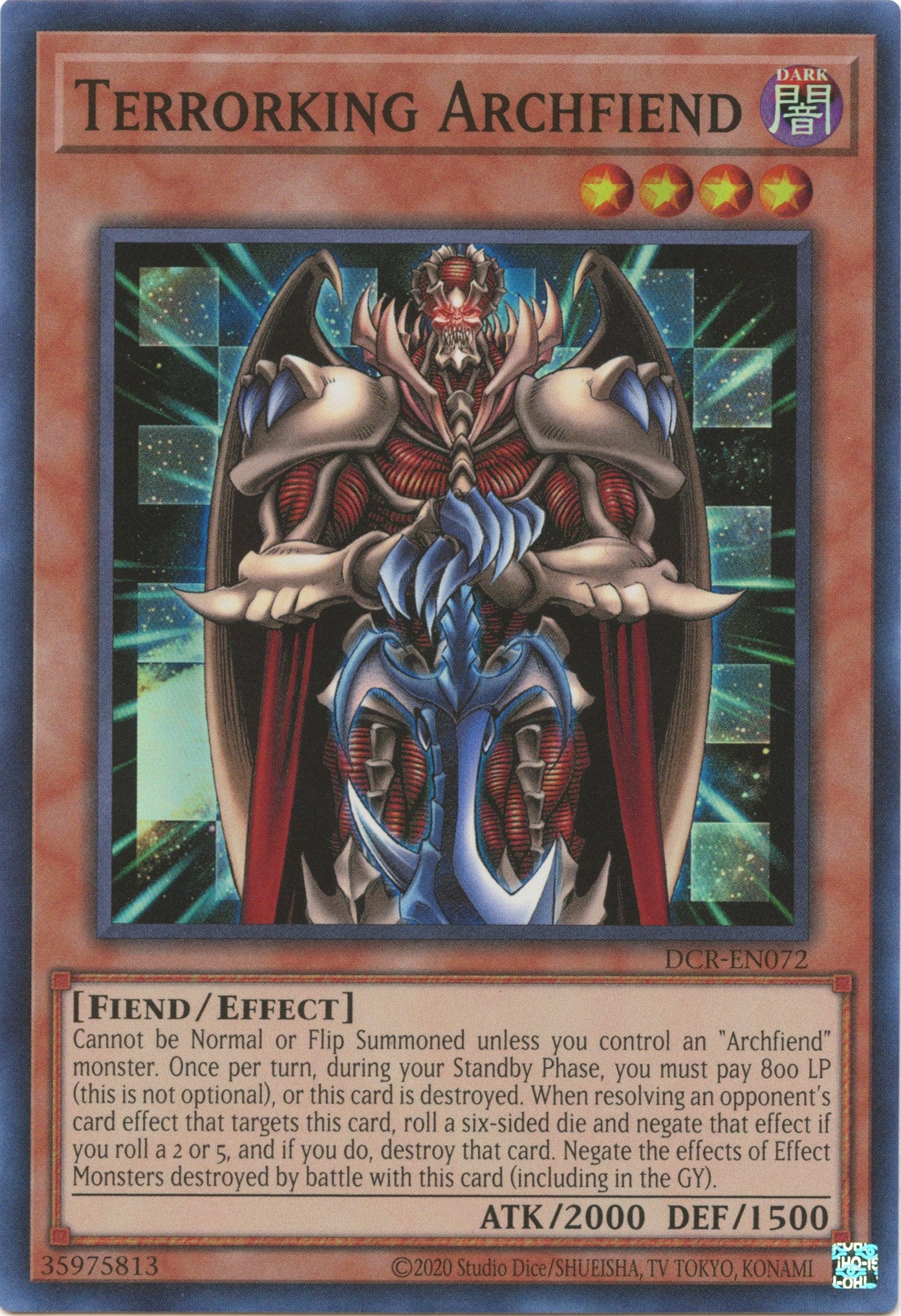 Terrorking Archfiend (25th Anniversary) [DCR-EN072] Super Rare | Exor Games New Glasgow