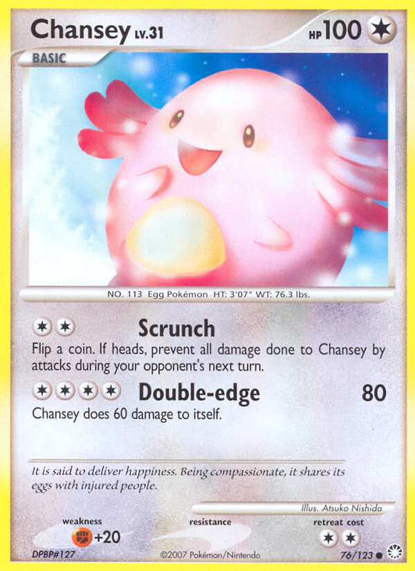 Chansey (76/123) [Diamond & Pearl: Mysterious Treasures] | Exor Games New Glasgow