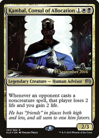 Kambal, Consul of Allocation [Kaladesh Promos] | Exor Games New Glasgow