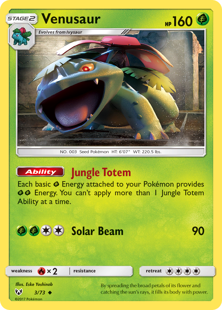 Venusaur (3/73) [Sun & Moon: Shining Legends] | Exor Games New Glasgow