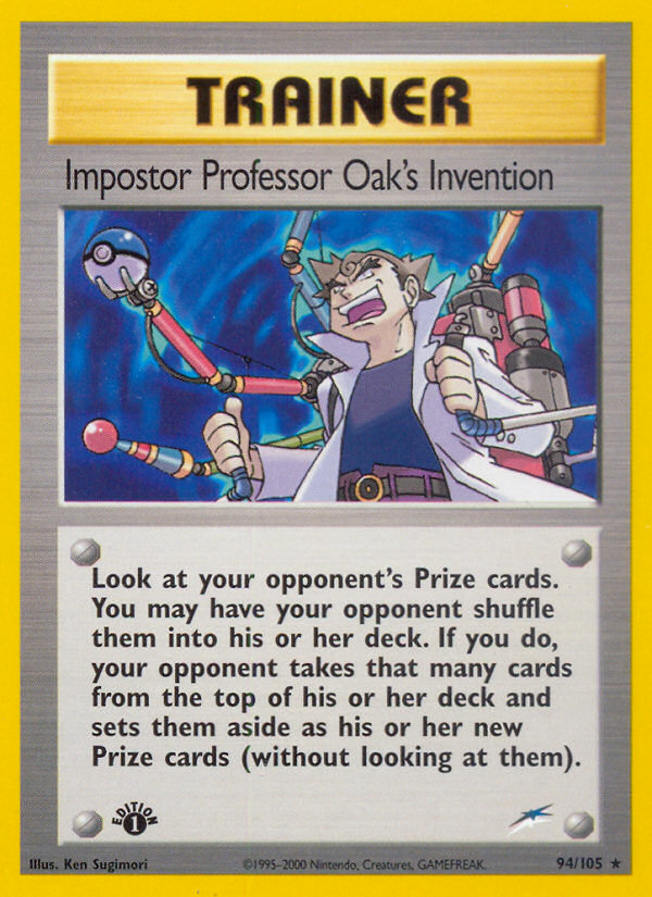 Impostor Professor Oak's Invention (94/105) [Neo Destiny 1st Edition] | Exor Games New Glasgow