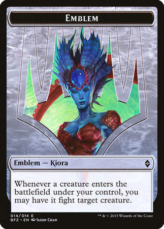 Emblem - Kiora, Master of the Depths [Battle for Zendikar Tokens] | Exor Games New Glasgow