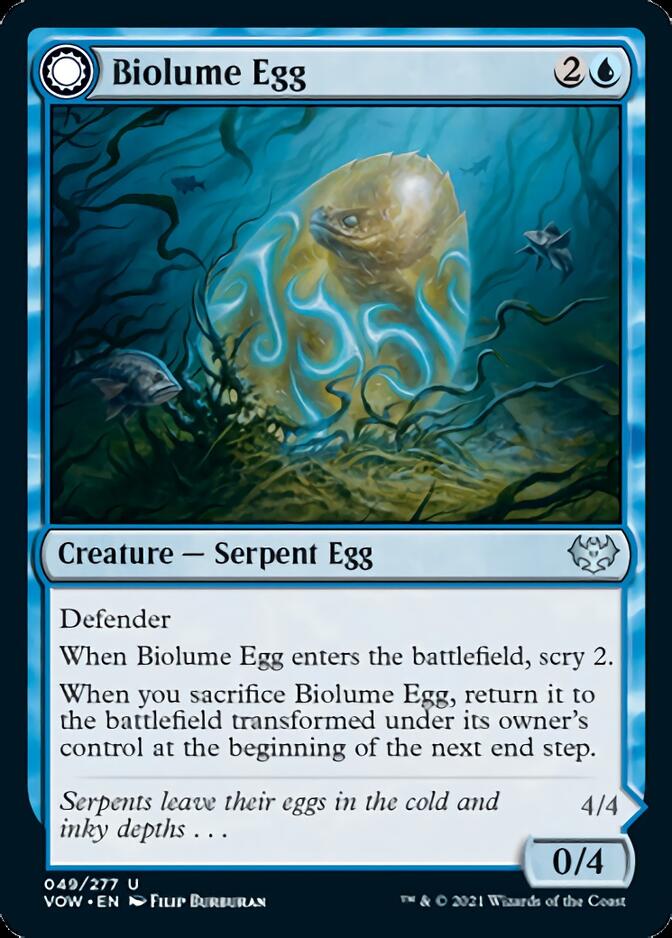 Biolume Egg // Biolume Serpent [Innistrad: Crimson Vow] | Exor Games New Glasgow