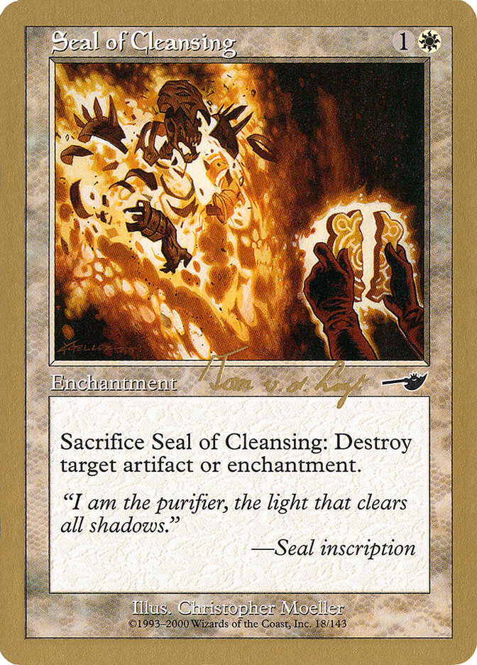 Seal of Cleansing (Tom van de Logt) [World Championship Decks 2000] | Exor Games New Glasgow