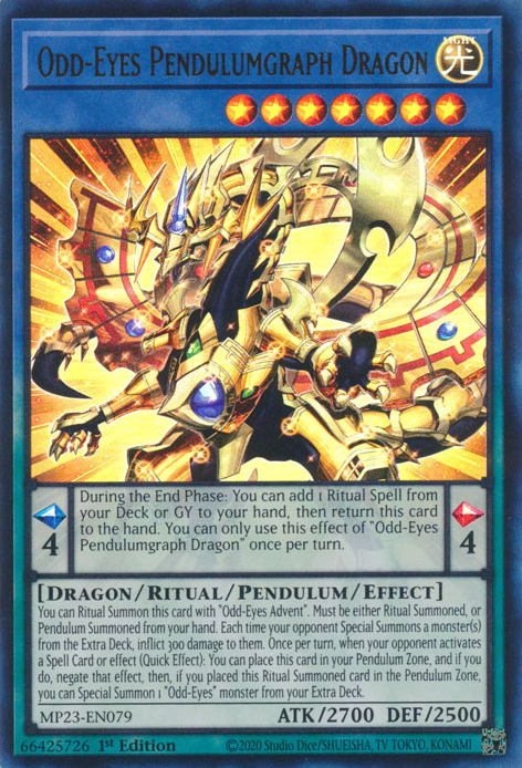 Odd-Eyes Pendulumgraph Dragon [MP23-EN079] Ultra Rare | Exor Games New Glasgow