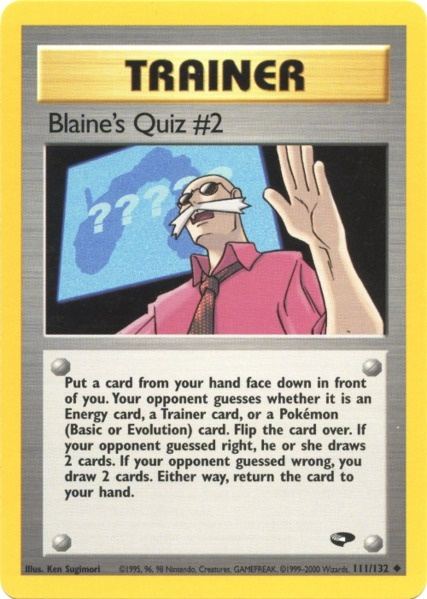 Blaine's Quiz #2 (111/132) [Gym Challenge Unlimited] | Exor Games New Glasgow