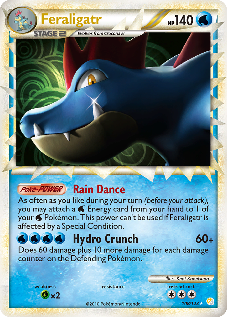 Feraligatr (108/123) [HeartGold & SoulSilver: Base Set] | Exor Games New Glasgow