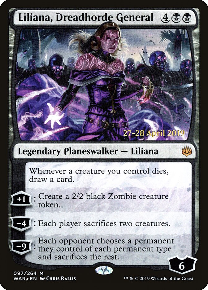 Liliana, Dreadhorde General  [War of the Spark Prerelease Promos] | Exor Games New Glasgow