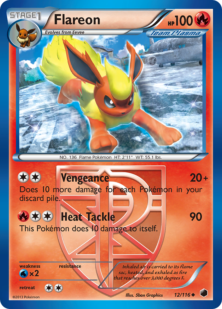 Flareon (12/116) [Black & White: Plasma Freeze] | Exor Games New Glasgow