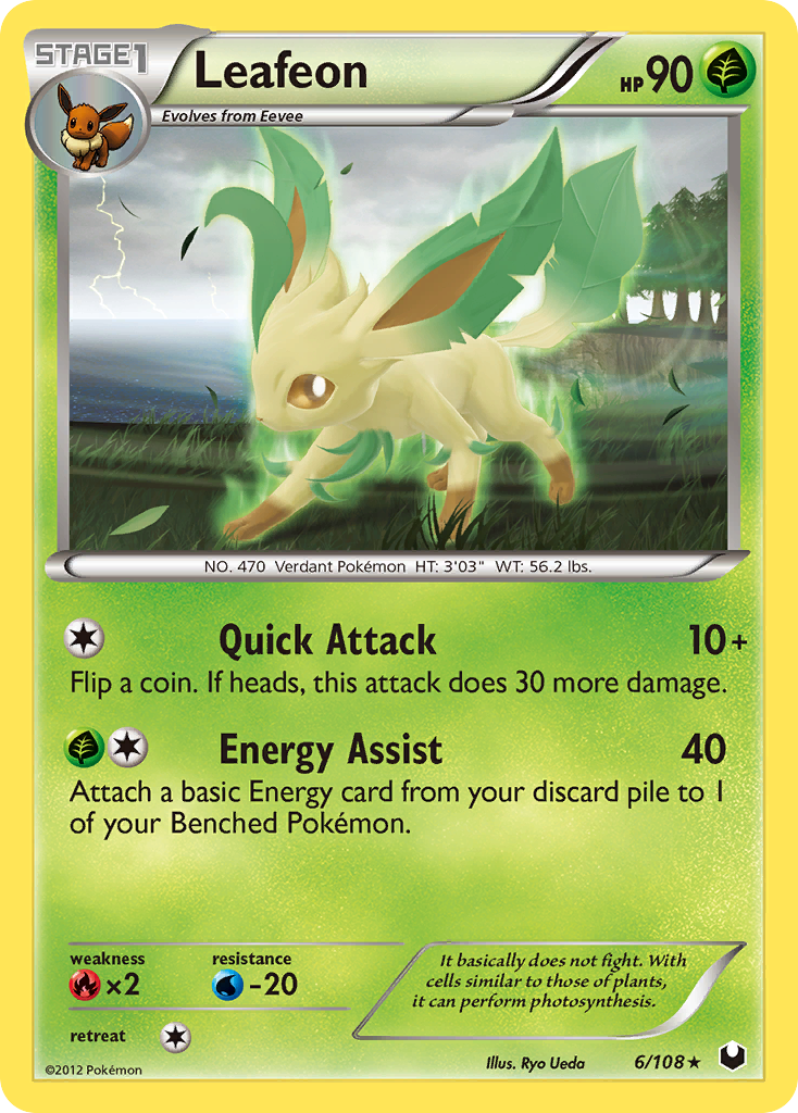 Leafeon (6/108) [Black & White: Dark Explorers] | Exor Games New Glasgow