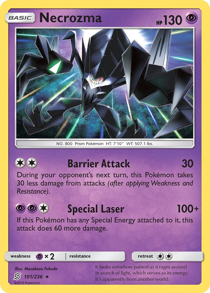 Necrozma (101/236) (Cracked Ice Holo) (Theme Deck Exclusive) [Sun & Moon: Unified Minds] | Exor Games New Glasgow