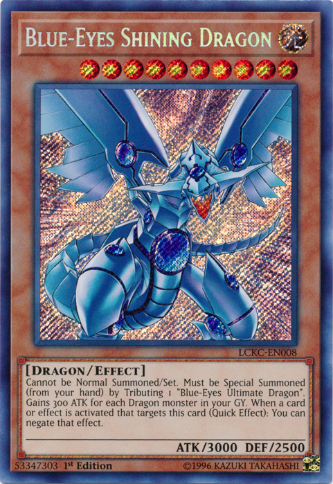 Blue-Eyes Shining Dragon [LCKC-EN008] Secret Rare | Exor Games New Glasgow