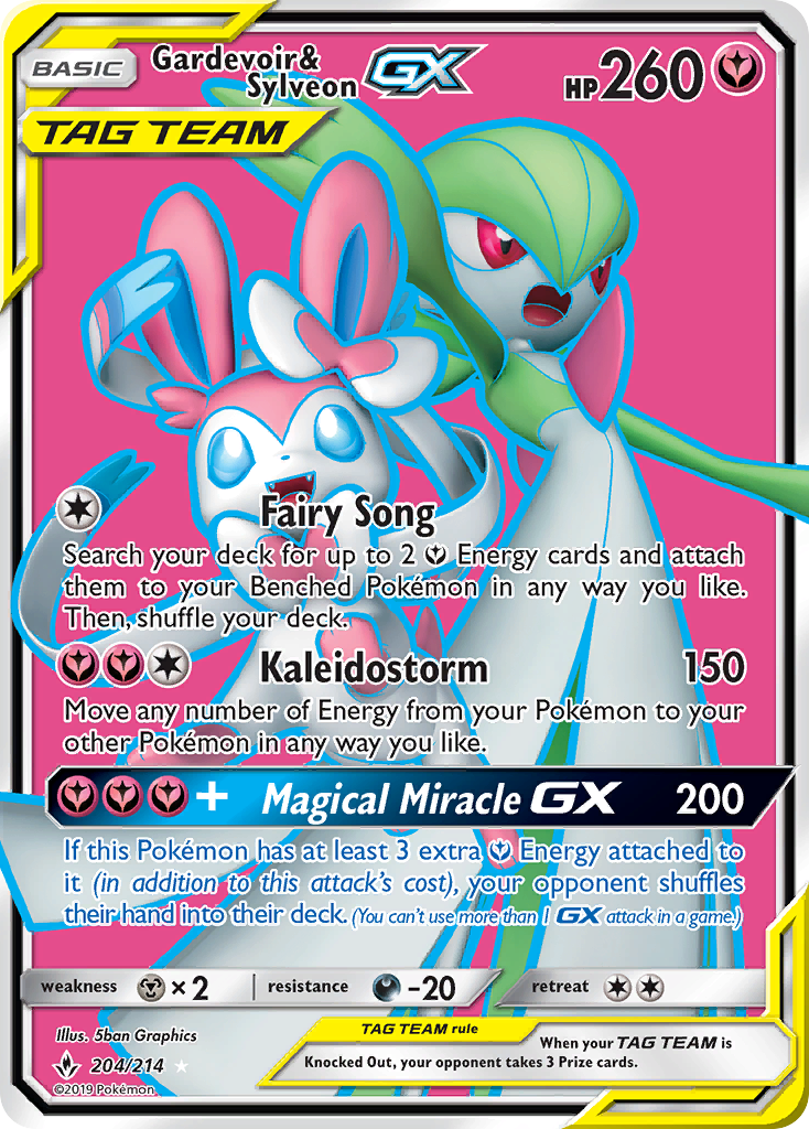 Gardevoir & Sylveon GX (204/214) [Sun & Moon: Unbroken Bonds] | Exor Games New Glasgow