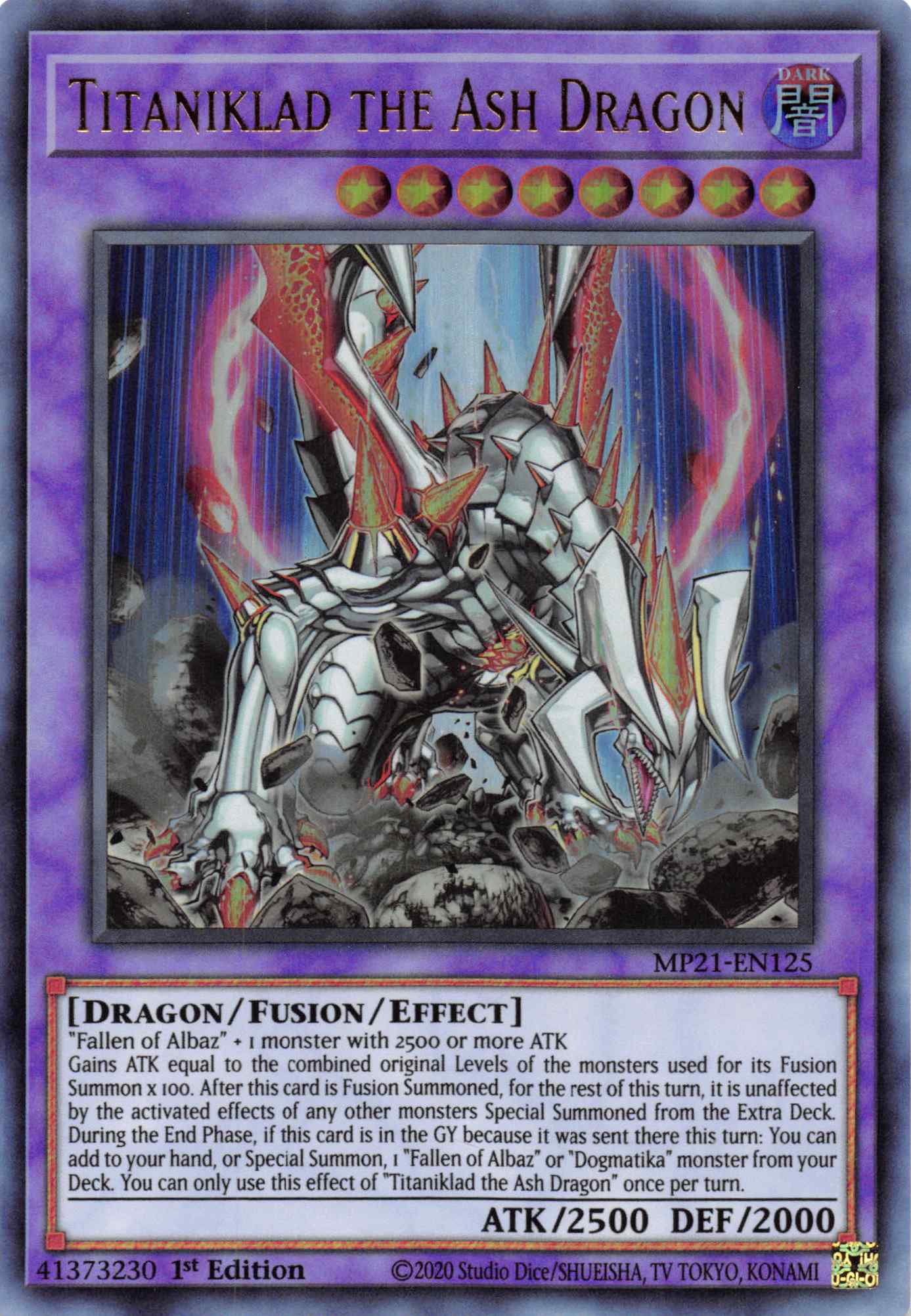 Titaniklad the Ash Dragon [MP21-EN125] Ultra Rare | Exor Games New Glasgow