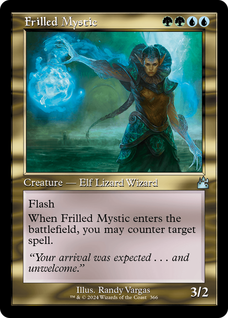 Frilled Mystic (Retro Frame) [Ravnica Remastered] | Exor Games New Glasgow