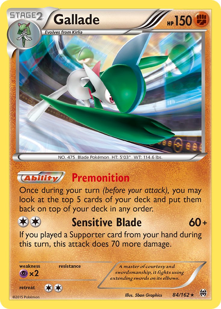 Gallade (84/162) (Cosmos Holo) (Blister Exclusive) [XY: BREAKthrough] | Exor Games New Glasgow