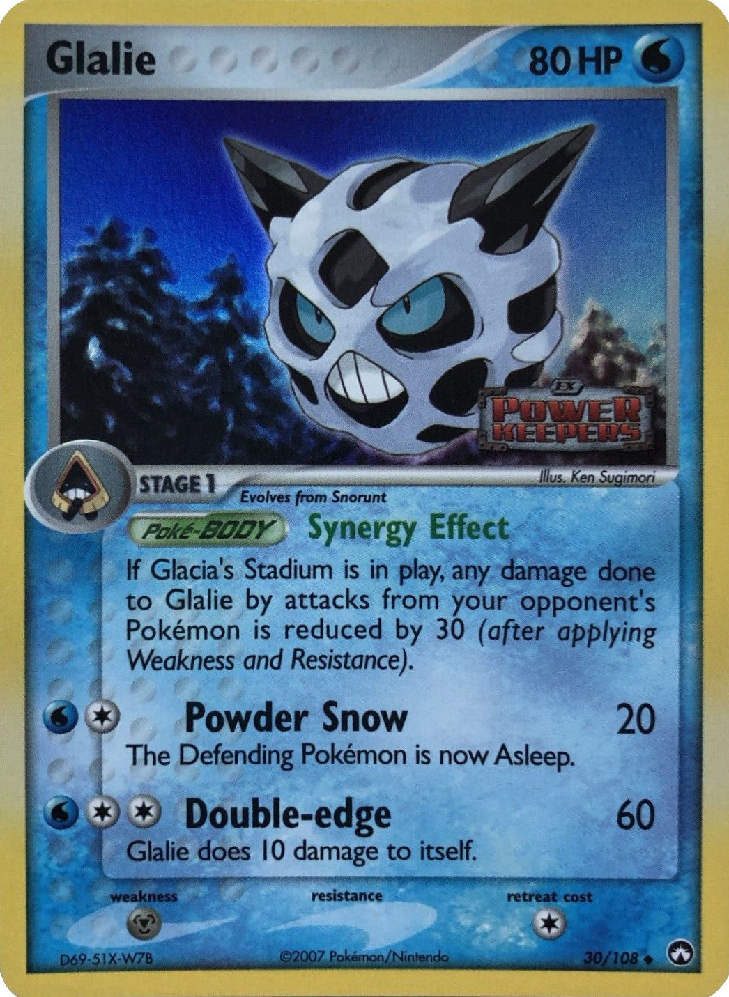 Glalie (30/108) (Stamped) [EX: Power Keepers] | Exor Games New Glasgow