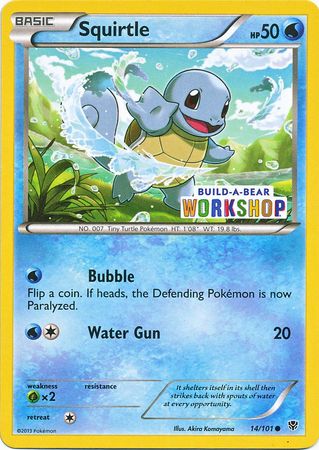 Squirtle (14/101) (Build A Bear Workshop Exclusive) [Black & White: Plasma Blast] | Exor Games New Glasgow