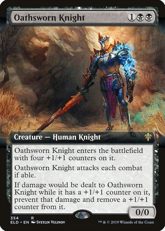 Oathsworn Knight (Extended Art) [Throne of Eldraine] | Exor Games New Glasgow