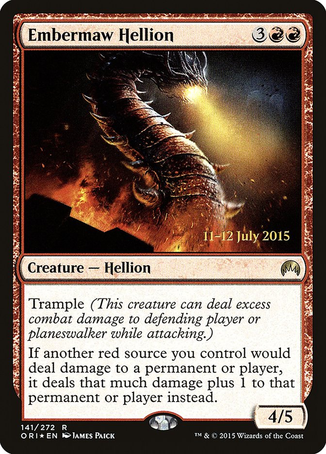 Embermaw Hellion [Magic Origins Prerelease Promos] | Exor Games New Glasgow