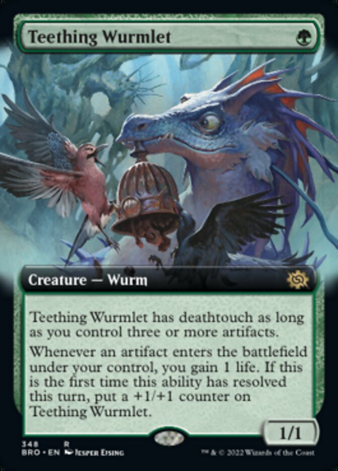 Teething Wurmlet (Extended Art) [The Brothers' War] | Exor Games New Glasgow