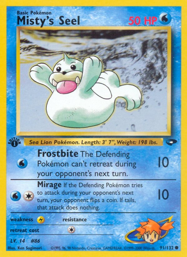 Misty's Seel (91/132) [Gym Challenge 1st Edition] | Exor Games New Glasgow