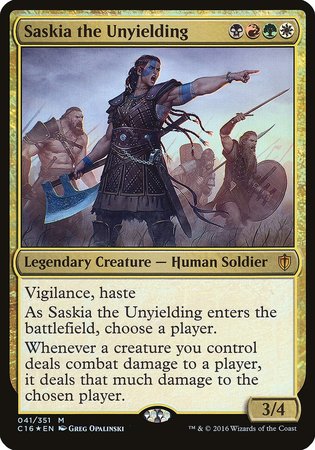 Saskia the Unyielding (Commander 2016) [Commander 2016 Oversized] | Exor Games New Glasgow