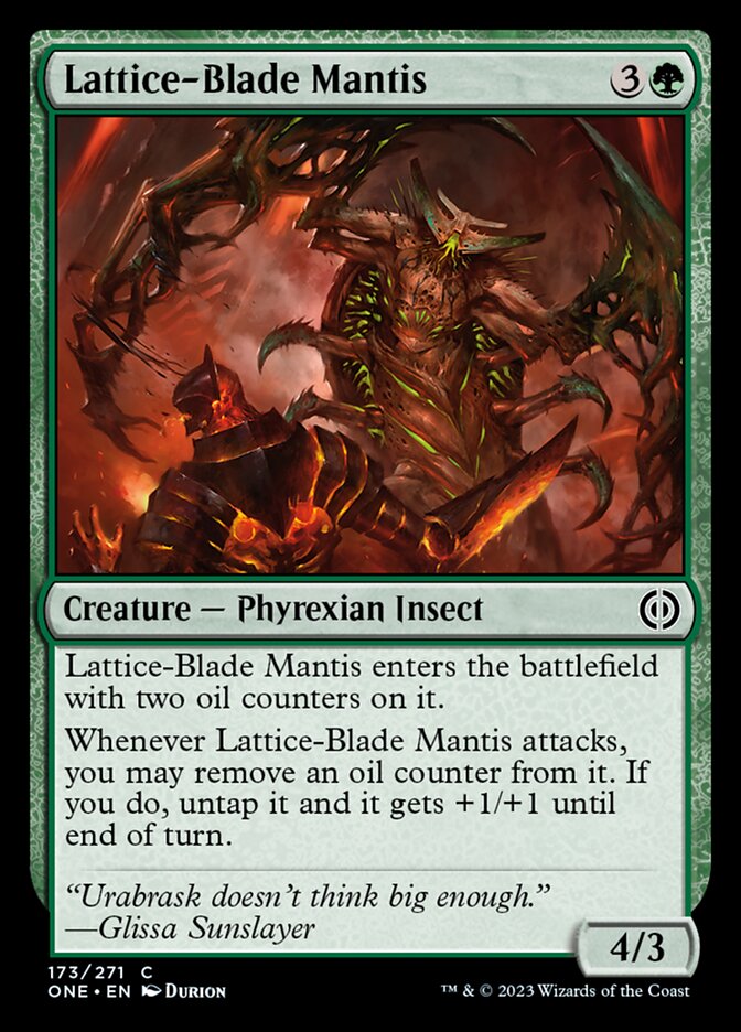 Lattice-Blade Mantis [Phyrexia: All Will Be One] | Exor Games New Glasgow