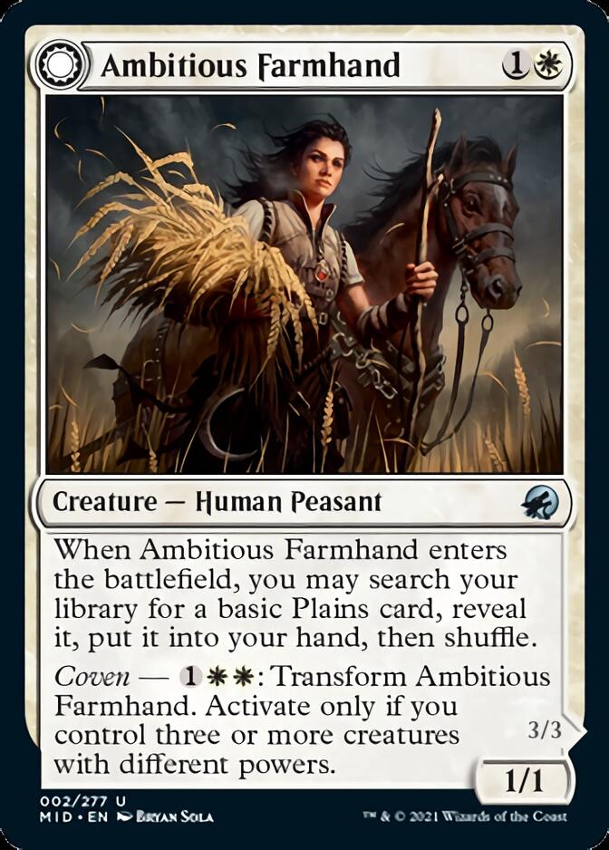 Ambitious Farmhand // Seasoned Cathar [Innistrad: Midnight Hunt] | Exor Games New Glasgow