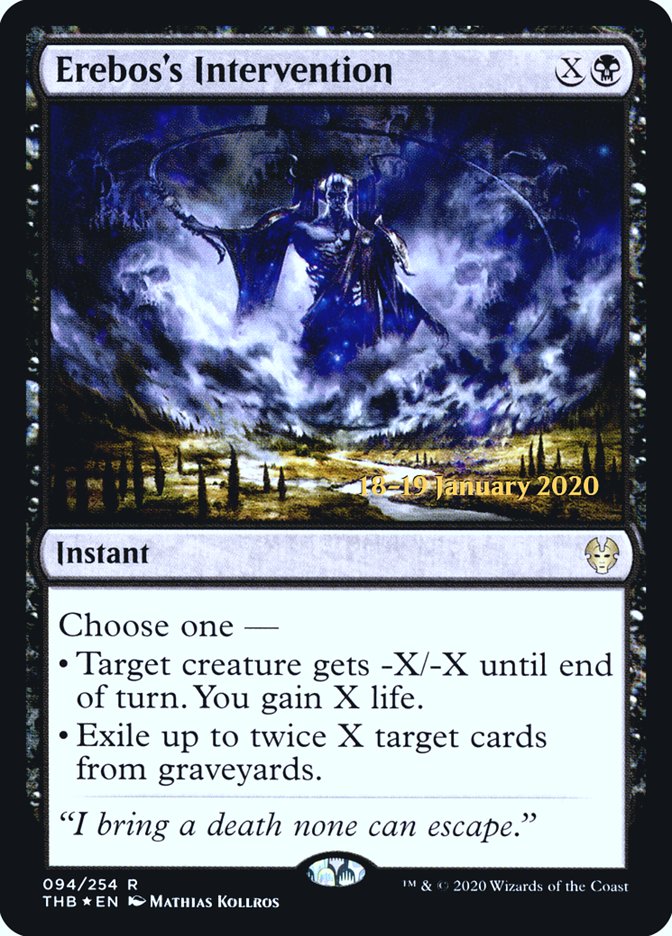 Erebos's Intervention [Theros Beyond Death Prerelease Promos] | Exor Games New Glasgow