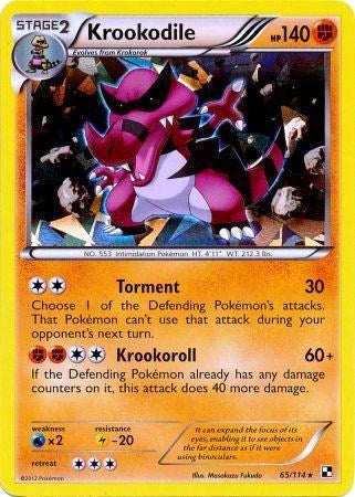 Krookodile (65/114) (Cracked Ice Holo) [Black & White: Base Set] | Exor Games New Glasgow