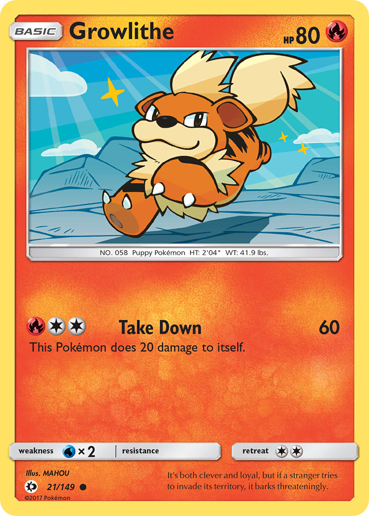 Growlithe (21/149) [Sun & Moon: Base Set] | Exor Games New Glasgow