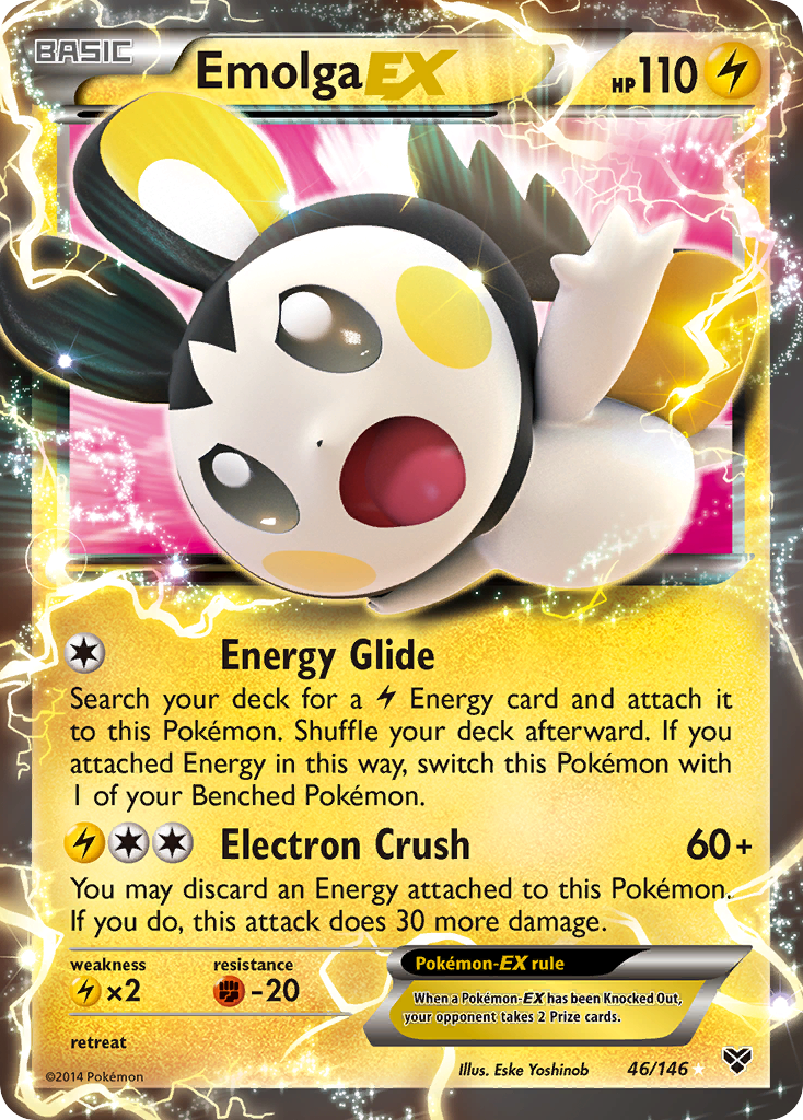 Emolga EX (46/146) [XY: Base Set] | Exor Games New Glasgow