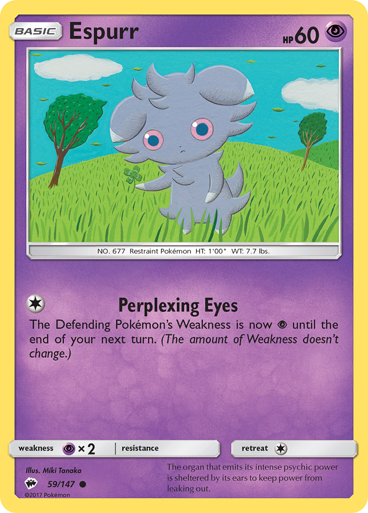 Espurr (59/147) [Sun & Moon: Burning Shadows] | Exor Games New Glasgow