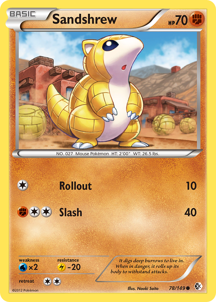 Sandshrew (78/149) [Black & White: Boundaries Crossed] | Exor Games New Glasgow