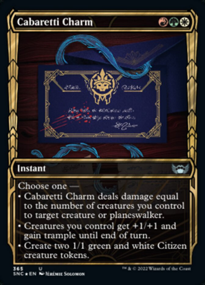 Cabaretti Charm (Showcase Golden Age Gilded Foil) [Streets of New Capenna] | Exor Games New Glasgow