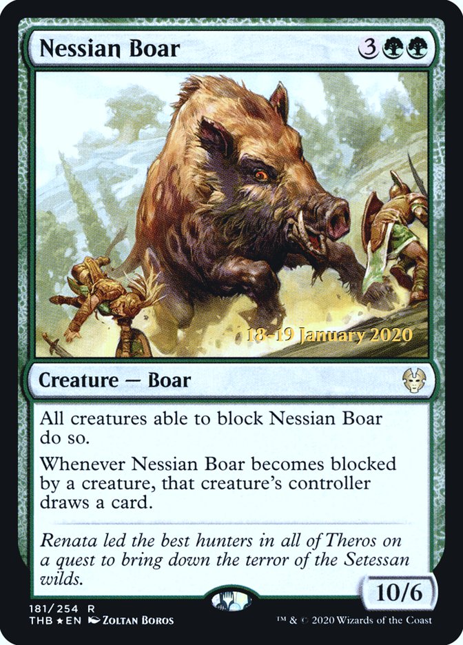 Nessian Boar [Theros Beyond Death Prerelease Promos] | Exor Games New Glasgow