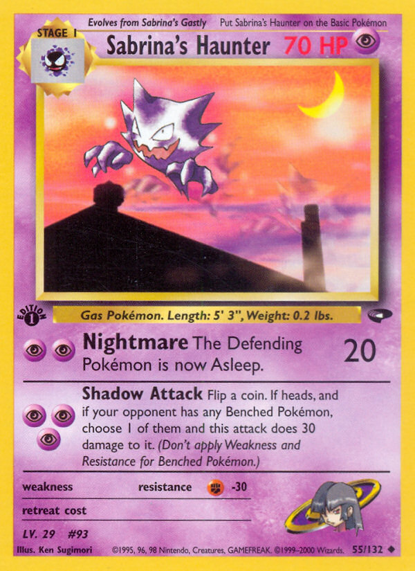 Sabrina's Haunter (55/132) [Gym Challenge 1st Edition] | Exor Games New Glasgow