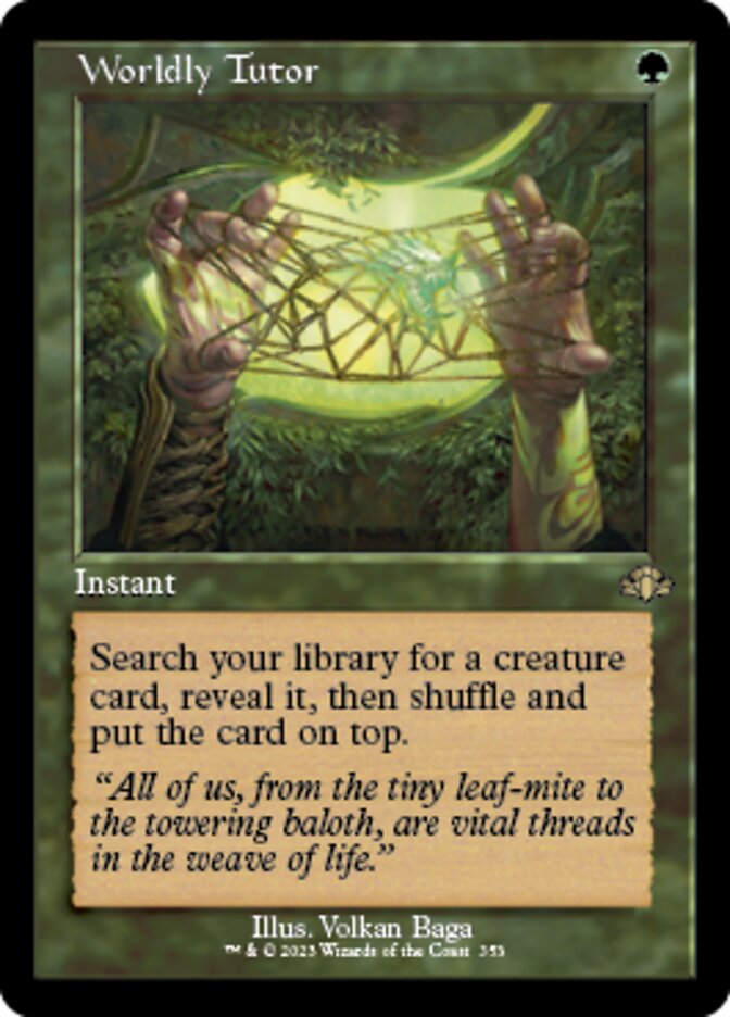 Worldly Tutor (Retro) [Dominaria Remastered] | Exor Games New Glasgow