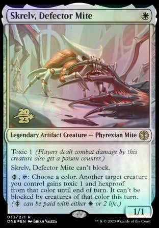 Skrelv, Defector Mite [Phyrexia: All Will Be One Prerelease Promos] | Exor Games New Glasgow