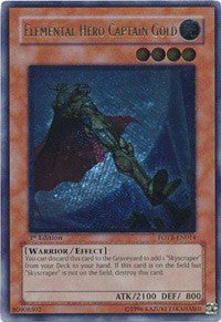 Elemental Hero Captain Gold (UTR) [FOTB-EN014] Ultimate Rare | Exor Games New Glasgow