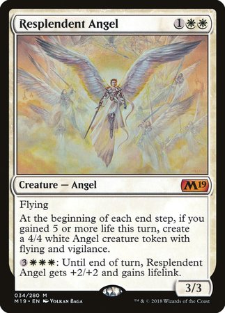 Resplendent Angel [Core Set 2019] | Exor Games New Glasgow