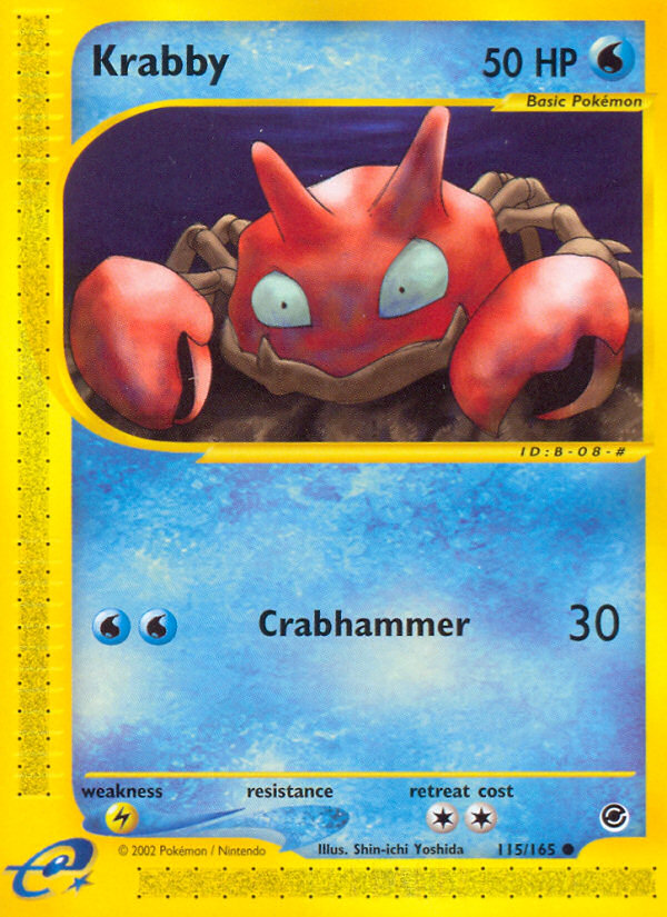 Krabby (115/165) [Expedition: Base Set] | Exor Games New Glasgow