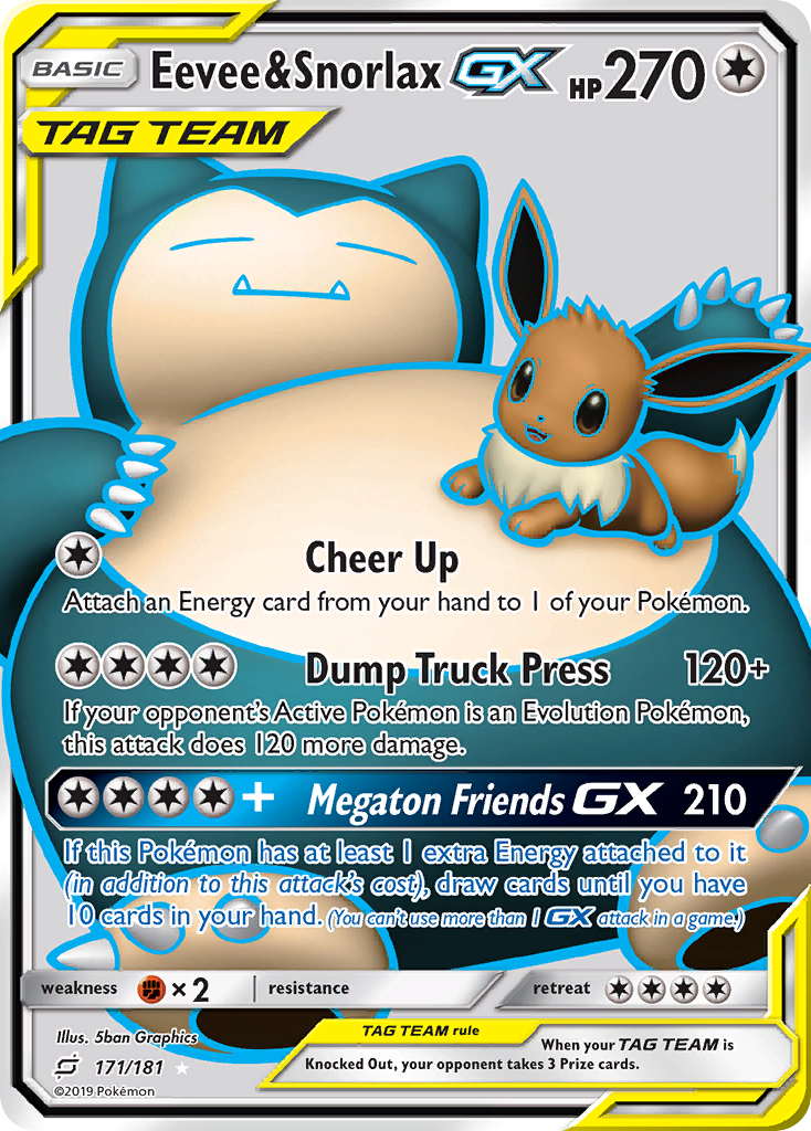 Eevee & Snorlax GX (171/181) [Sun & Moon: Team Up] | Exor Games New Glasgow