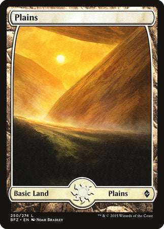 Plains (250) - Full Art [Battle for Zendikar] | Exor Games New Glasgow