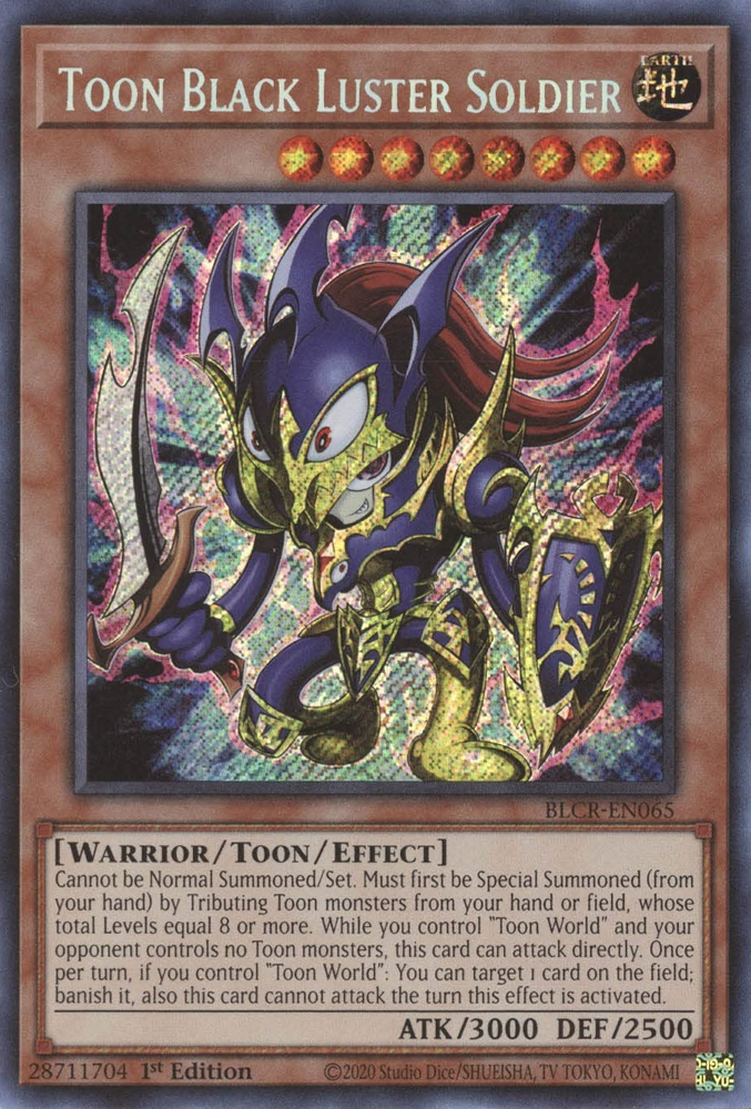 Toon Black Luster Soldier [BLCR-EN065] Secret Rare | Exor Games New Glasgow