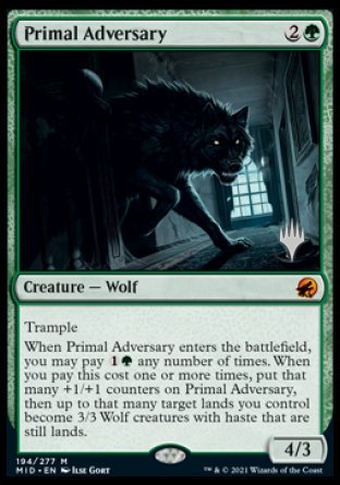 Primal Adversary (Promo Pack) [Innistrad: Midnight Hunt Promos] | Exor Games New Glasgow